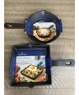 Two Crofton Mini Iron Skillet Iron Griddle 6&quot; NEW - $29.95