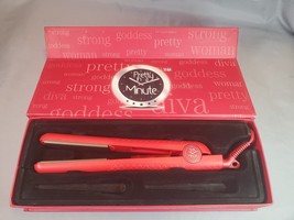 Pretty In a Minute Salon Professional Styling Flat Iron Rare Red Titanium 1&quot; in - £126.28 GBP