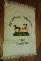 Virginia State 1988 31th Annual WBA Womens Bowling Towel Tournament Richmond va - £11.99 GBP