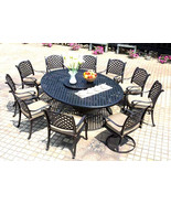 Patio dining set Cast Aluminum outdoor Nassau furniture 12 piece all wea... - £4,324.36 GBP