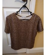 Animal Print Ladies Top Stephanie Andrews on label - Wash and Dry - $7.48 CAD