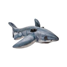 Intex Inflatable Great White Shark Rider Ride On Beach Toy Lilo Swim Poo... - $33.00