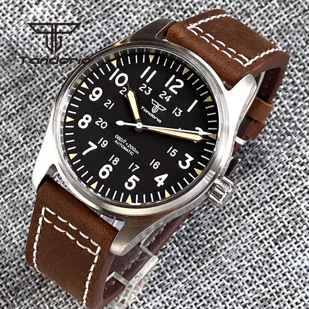 Ve automatic pilot watch for men ar sapphire crystal nh35a pt5000 mechanical wristwatch thumb200