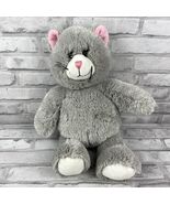 Build A Bear Workshop Kitten Cat Plush Gray Grey White Stuffed Animal 16 in - $17.63