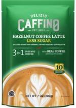 2 Pack Delizio Caffino Hazelnut Coffee Latte 3 In 1 Instant Coffee With Milk ☕ - £26.47 GBP
