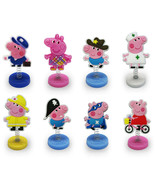 Papa Pig Birthday Cake Toppers  1/4&quot;X 1-1/2&quot; ( 8 - pc Set ) - $209.24 MXN