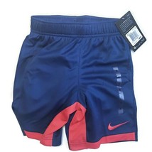 Nike Logo Indigo Force Trophy Shorts Boys Size 4 5 or 6 Dri-Fit Reflex Blue - $11.37