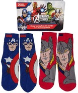 Marvel Avengers Assemble Captain America &amp; Thor Men Crew Socks (11-4) 2 ... - £10.30 GBP