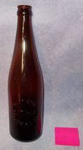 Lithia Brewing Co West Bend Wisconsin Larger Amber Embossed Beer Bottle B - £20.11 GBP