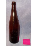 Lithia Brewing Co West Bend Wisconsin Larger Amber Embossed Beer Bottle B - $467.70 MXN