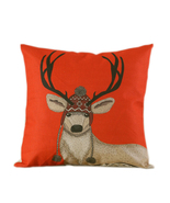 home decorative christmas deer pattern imitation linen sofa back cushion... - £10.94 GBP