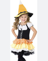 Candy Corn Witch Costume Leg Avenue Girls Medium (8-10) Dress With Hat - £10.23 GBP