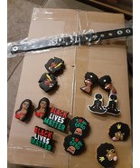 14 Pc Black girl magic Inspired Cartoon Shoe charms Compatible W/ Crocs ... - $169.64 MXN