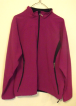 North End Plum Rose Black Trim Long Sleeve Full Zip Jacket Women Size L NWT - £14.70 GBP