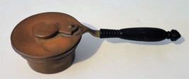 Vintage Silent Butler Tobacco Ashtray Copper with Wood Handle &amp; Screen - £16.17 GBP