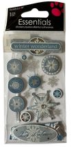 Sandylion Essentials Let is Snow Snowflakes Scrapbooking Dimensional Sti... - $6.92