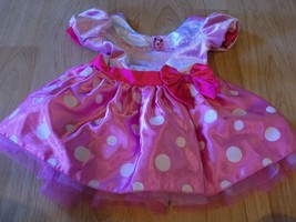 Size 18 Months Disney Store Minnie Mouse Costume Dress Pink White Polka Dots EUC - £25.57 GBP