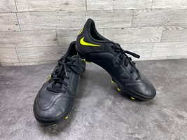 Nike Tiempo Football Cleats Youth Kids 5.5Y Legend 9 Club FG Shoes Black... - $19.62