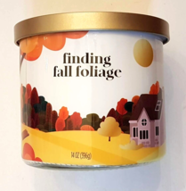 Home By Rite Aid Candle Finding Fall Foilage 14 Oz Glass Jar 3 Wick Great Gift - £12.59 GBP
