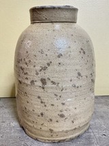 Stoneware Salt Glaze Wax Sealer Canning Top Crock / Preserve / Oyster Jar - $57.87