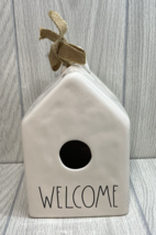 Rae Dunn by Magenta &quot;Welcome&quot; Birdhouse Ceramic With Bow - £10.66 GBP