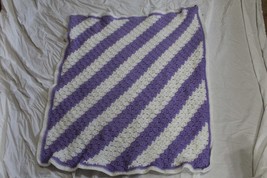 Purple and White Baby Blanket - £262.14 GBP