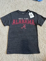 NWT Alabama Roll Tide Women’s Small Crew Neck Gray Crimson T-Shirt NEW Tee - £17.68 GBP
