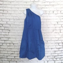 Jessica Simpson Dress Womens 14W Blue Sleeveless One Shoulder Front Pockets - £27.96 GBP