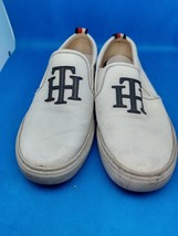 Tommy Hilfiger Lucey 3 Shoes White Black Text Slip On Sneaker Women&#39;s 6M... - $14.71
