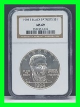 1998-S Black Patriots $1 Graded NGC MS 69 Commemorative Silver Dollar ~ ... - £70.06 GBP