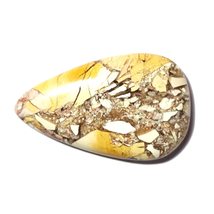 39.90 Carats TCW 100% Natural Beautiful Brecciated Mookaite Jasper Pear Cabochon - £14.63 GBP