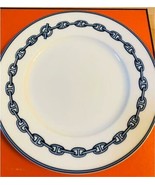 Hermes Chaine D&#39;ancre Dessert Plate 8.9” blue dinnerware 22 cm m21 - £184.78 GBP