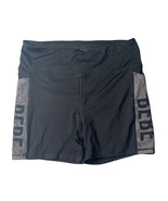 Womens BEBE SPORT Black White Logo Pull On BIKER SHORTS with Pockets Siz... - $16.82