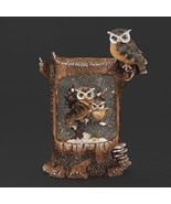 10&quot;H LIGHTED SWIRL LOG, OWL SCENE - $108.85