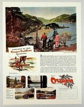 1947 Print Ad Oregon Vacation Travel Columbia River Gorge,Mt Hood,Chinook Salmon - $13.67