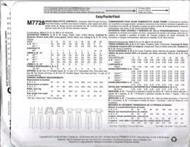 McCall's M7728 Misses 6 - 14 Jumpsuit Uncut Sewing Pattern - Petite - £12.41 GBP