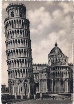 Italy Postcard RPPC Pisa Leaning Tower Campanile &amp; Alside Duomo - £2.82 GBP