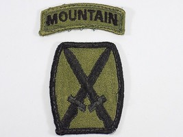 Vintage US Army 10th Mountain Division Shoulder SSI Tab Patch Insignia - $3.46
