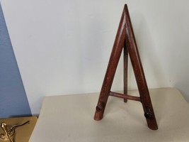 Vintage Wooden Easel Hand Made 10 Inches Easel Back for Art or Plates - £14.12 GBP