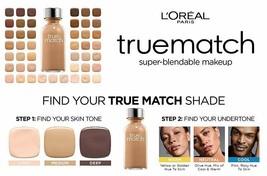 B1 G1 AT 20% OFF (Add 2) Loreal True Match Super Blendable Foundation Makeup - $3.99+