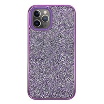 Dual Layer Glitter/Rubber Shockproof Case for iPhone 12 Pro Max 6.7&quot; PURPLE - £5.30 GBP