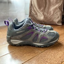 Merrell Yokota Sneakers Womens 8 Gray Suede Leather Hiking Trail Shoes J... - $40.10