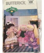 Butterick Cabbage Patch Kids Doll Clothes Sewing Pattern 5200 Unisex One... - $210.55 MXN
