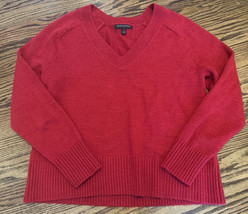 Banana Republic Factory Essential V-Neck Sweater Red Size Small - $19.79