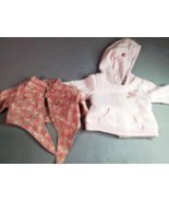 American Girl Doll Clothes Floral Tie Top &amp; Petal Pink Butterfly Hoodie ... - £13.27 GBP