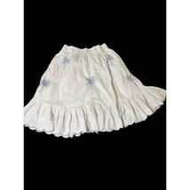 Zapelle Palm Tree Skirt, Lined, Blue &amp; White, Sz. Large - $9.99