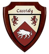 Cassidy Irish Coat of Arms Shield Plaque - Rosewood Finish - £34.77 GBP