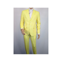 Men Premium 100% Linen Cocktail Suit by INSERCH Breathable and cool SU880 Yellow image 3