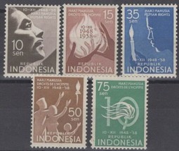 Indonesia 468-472 MH Human Right Government Society ZAYIX Stamps 070122S40M - £1.07 GBP