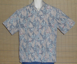 Cooke Street Hawaiian Shirt Reverse Pattern Blue Red Size Medium - £15.58 GBP